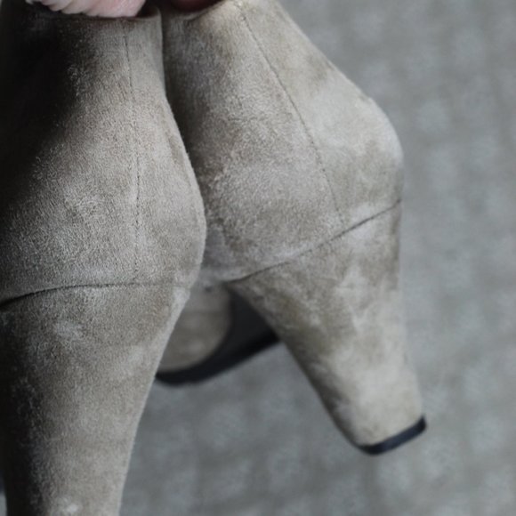 L'Amour De Pieds Collection Size 8.5M Tan Suede Leather Lace Up Ankle Booties - Picture 5 of 6